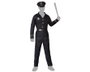 Disfraz Oficial de Policía para Adulto - Traje Completo de 4 Piezas (Gorro, Chaqueta, Pantalón, Cinturón) - Negro - Temática Policías y Ladrones