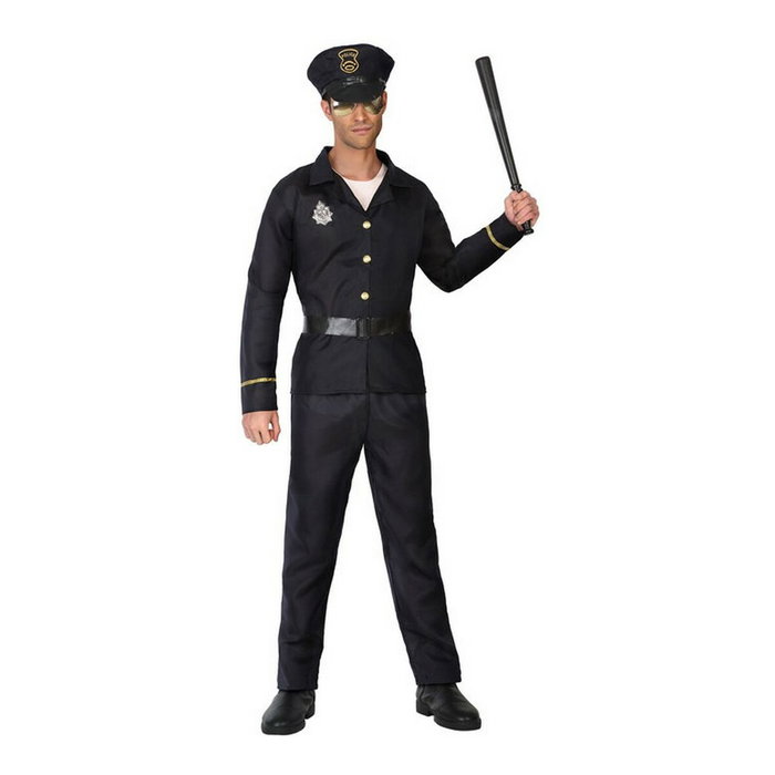 Disfraz Oficial de Policía para Adulto - Traje Completo de 4 Piezas - Negro Disfraz Oficial de Policía para Adulto - Traje Completo de 4 Piezas - Negro