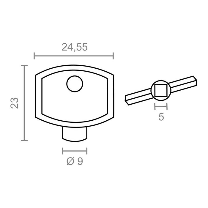 Edm Llave para purgar radiador LLV06 niquelada Edm Llave para purgar radiador LLV06 niquelada