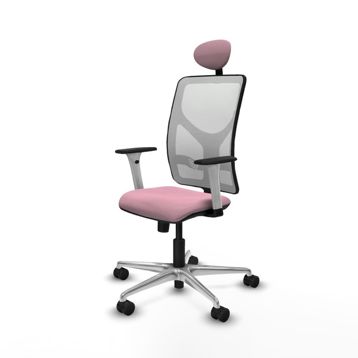 PIQUERAS Y CRESPO Silla de oficina Motilla con Mecanismo Sincro Rosa y Blanca PIQUERAS Y CRESPO Silla de oficina Motilla con Mecanismo Sincro Rosa y Blanca