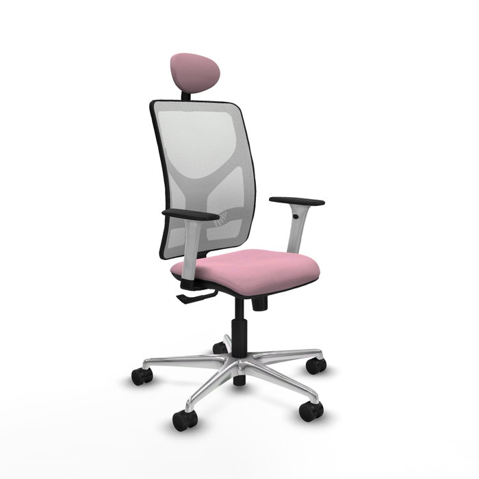 PIQUERAS Y CRESPO Silla de oficina Motilla con Mecanismo Sincro Rosa y Blanca PIQUERAS Y CRESPO Silla de oficina Motilla con Mecanismo Sincro Rosa y Blanca