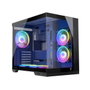 Modecom Volcano Panorama Apex ARGB 5F Midi Tower Negro - Para gaming, 2x USB 3.0, USB-C, ATX/ Micro ATX/ ITX