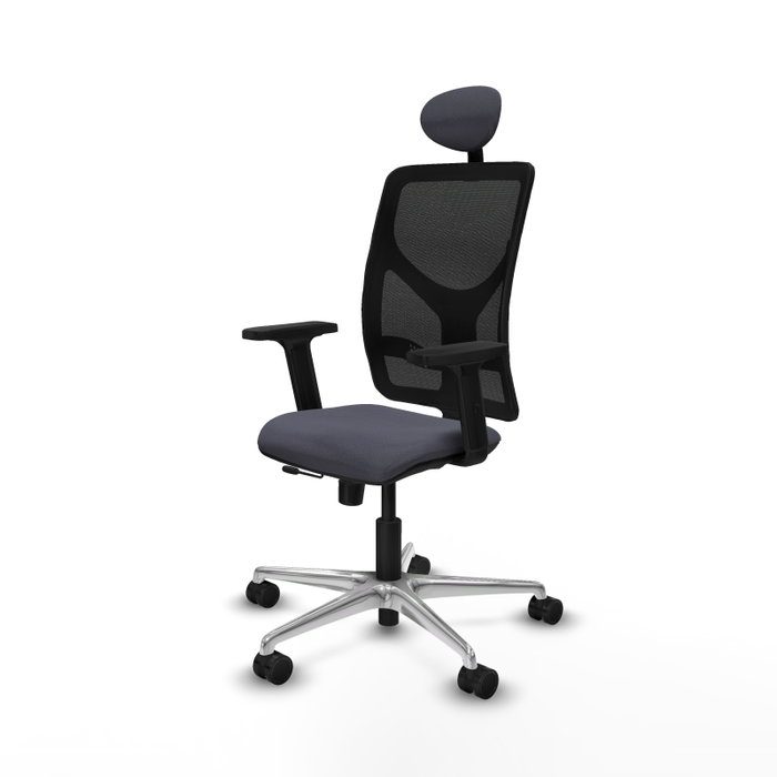 PIQUERAS Y CRESPO Silla de oficina Motilla con mecanismo Sincro/Traslack Gris oscuro y Negro PIQUERAS Y CRESPO Silla de oficina Motilla con mecanismo Sincro/Traslack Gris oscuro y Negro