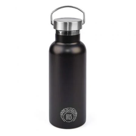 Termo Iris Botella Tierra Negro/ Capacidad 500ml/ para líquidos Termo Iris Botella Tierra Negro/ Capacidad 500ml/ para líquidos