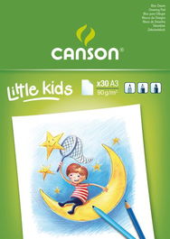 Canson Bloc de Dibujo para Niños Art Craft, Papel Blanco A3, 30 Hojas, 90 g/m², C400015586