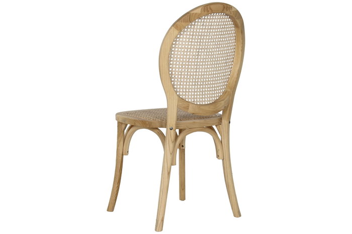 DKD Home Decor Silla Vintage Medallón Fuyan Marrón Claro Apilable 42x96x45 cm (2 Unidades)