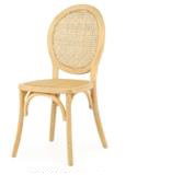DKD Home Decor Silla Vintage Medallón Fuyan Marrón Claro Apilable 42x96x45 cm (2 Unidades)