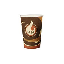 STARPAK Vasos de café desechables 0,3 l marrón 8 cm