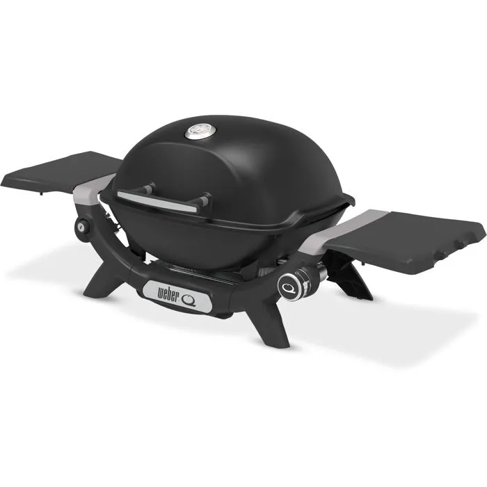 Weber WEB1736788360668 Barbacoa de Gas Q1200N, 2.94 kW, 1 Quemador Acero Inoxidable, Estantes Laterales, Hierro Fundido Esmaltado, Negra