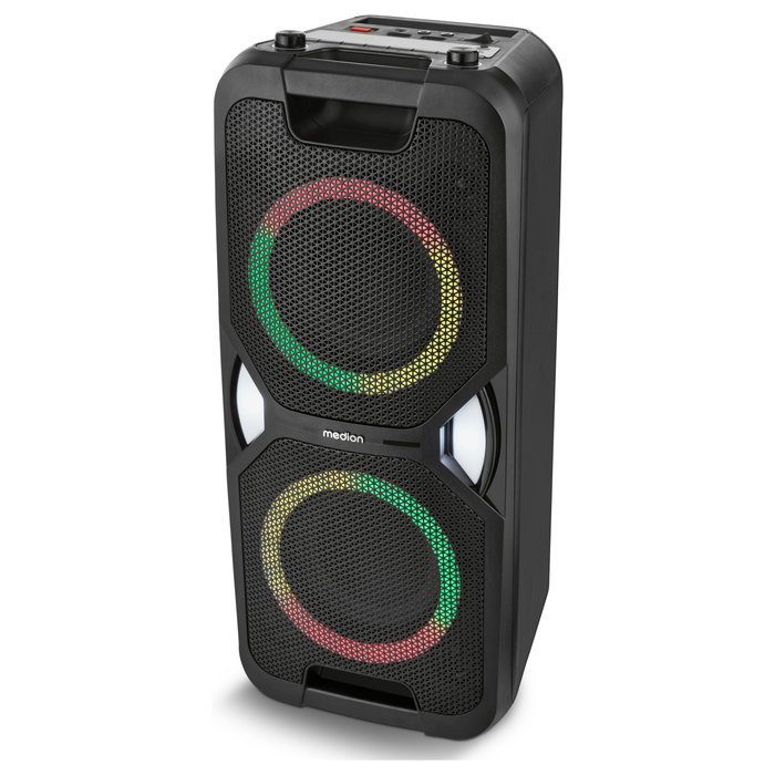 Medion PE-1 Pure Party Lautsprecher 50W RMS Bluetooth 5.4 Negro Altavoz para Fiestas con LED y Micrófono Medion PE-1 Pure Party Lautsprecher 50W RMS Bluetooth 5.4 Negro Altavoz para Fiestas con LED y Micrófono