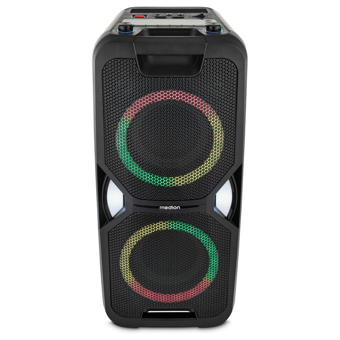 Medion PE-1 Pure Party Lautsprecher 50W RMS Bluetooth 5.4 Negro Altavoz para Fiestas con LED y Micrófono Medion PE-1 Pure Party Lautsprecher 50W RMS Bluetooth 5.4 Negro Altavoz para Fiestas con LED y Micrófono