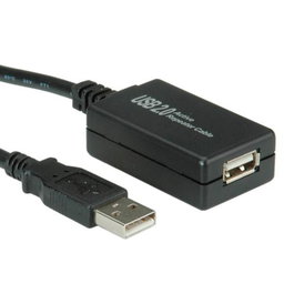 Value USB 2.0 Extension Cable, Active With Repeater 12 M
