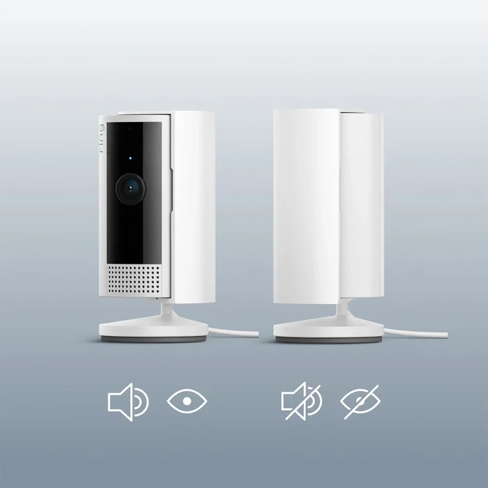 Ring Indoor Camera (2nd Gen) - Cámara de seguridad IP interior inalámbrica, 1080p Full HD, WiFi, visión nocturna, color blanco, para pared