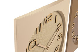 DKD Home Decor Reloj Pared Vintage Moka Verde 35 x 35 cm (2 Unidades)
