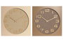 DKD Home Decor Reloj de Pared PVC Surtido de 2 Unidades en Moka y Verde