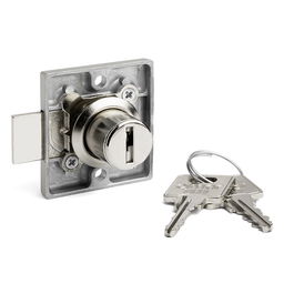 OJMAR Cerradura Armario 16x22 para Muebles y Vitrinas Metálicas y de Madera