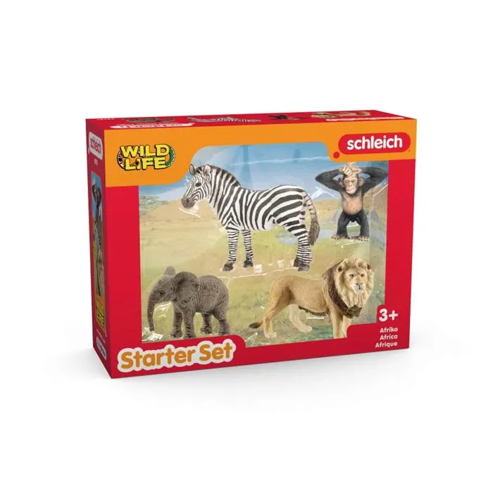 Schleich 42721 Vida Salvaje - Mis primeras figuritas de animales africanos, 4 figuritas, para niños mayores de 3 años