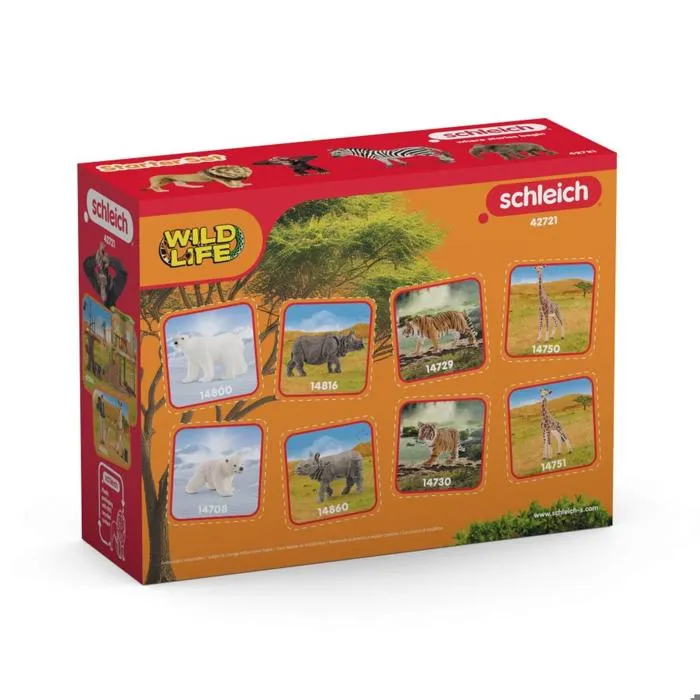 Schleich 42721 Vida Salvaje - Mis primeras figuritas de animales africanos, 4 figuritas, para niños mayores de 3 años