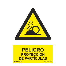 NMZ Señal Peligro Proyección de Partículas PVC 21 x 30 cm
