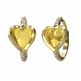 Guess JUBE04613JWYGT-U Pendientes Mon Amour Dorados de Acero Inoxidable