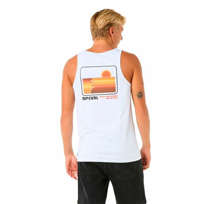 Camiseta de Tirantes Hombre Rip Curl Casual Revival Peaking Tank Blanco