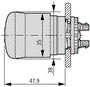 Eaton M22-PV/K01 Interruptor pulsador Rojo