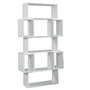 Hanah Home Estantería Shiny White Moderna Escandinava Blanca 84x160x30cm