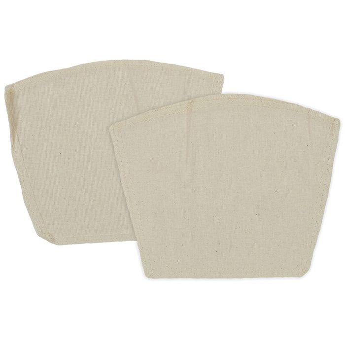 Cook Concept Juego de 2 Filtros de Café Reutilizables Algodón Nº4 Lavables 16,5x12cm