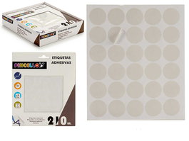 Pincello Etiquetas Adhesivas Diam 25 mm 7 Hojas (Set de 120)