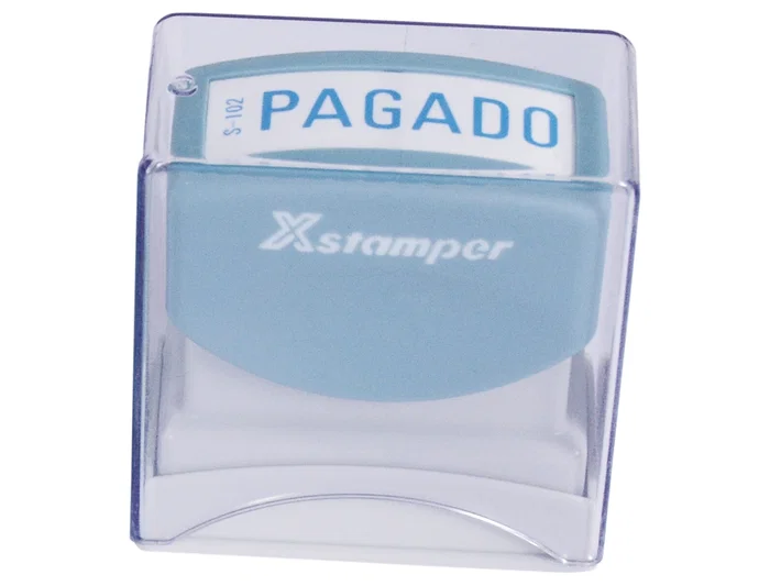 X'stamper Sello Automático Pagado 13 x 42 mm Más de 6.000 Impresiones