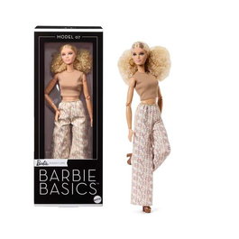 Mattel Barbie Signature Basic Muñeca Rubia, Melena Rizada, Pantalón Campana