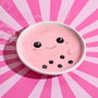 The Concept Factory Plato Relieve Kawaii 17.6x15 cm Malvavisco Tostada Bubble Tea
