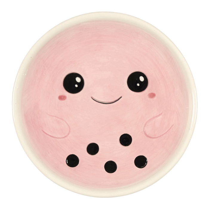 The Concept Factory Plato Relieve Kawaii 17.6x15 cm Malvavisco Tostada Bubble Tea