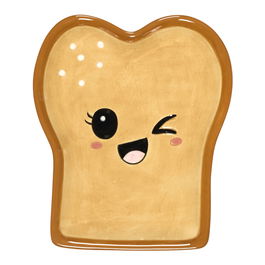 The Concept Factory Plato Relieve Kawaii 17.6x15 cm Malvavisco Tostada Bubble Tea