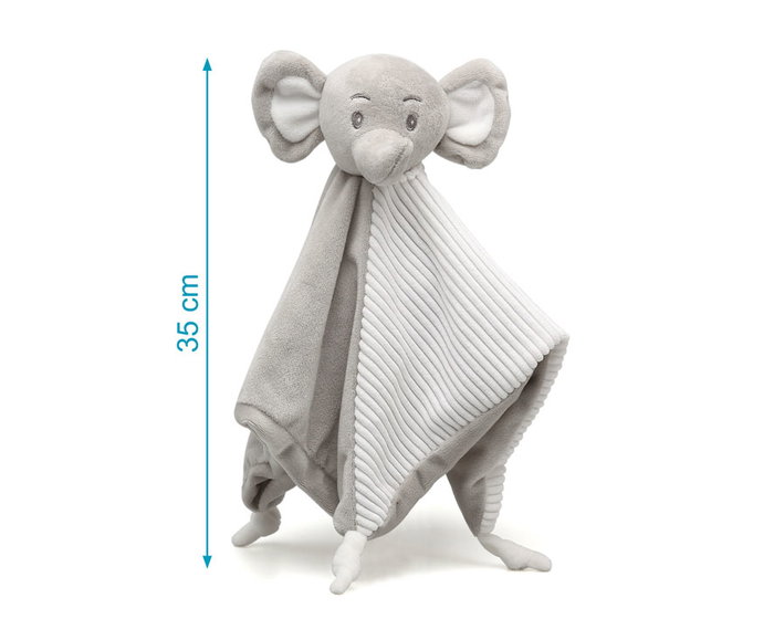 KioKids Dolci Amici Doudou Elefante Gris para Bebés 30 cm