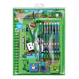 Minecraft Juego de 12 Piezas Para Escribir A4 Bumper
