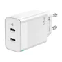 Aisens Cargador GaN 45W con 2 puertos USB-C Blanco