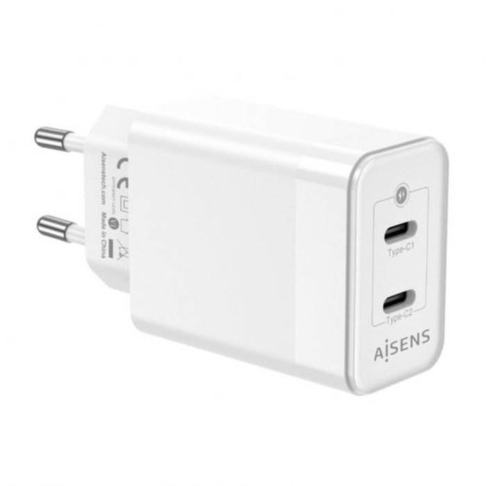Aisens Cargador GaN 45W 2xUSB-C Blanco ASCH-45W2P005-W Aisens Cargador GaN 45W 2xUSB-C Blanco ASCH-45W2P005-W