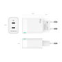 Aisens Cargador GaN 45W 2xUSB-C Blanco ASCH-45W2P005-W