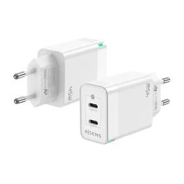 Aisens Cargador GaN 45W 2xUSB-C Blanco