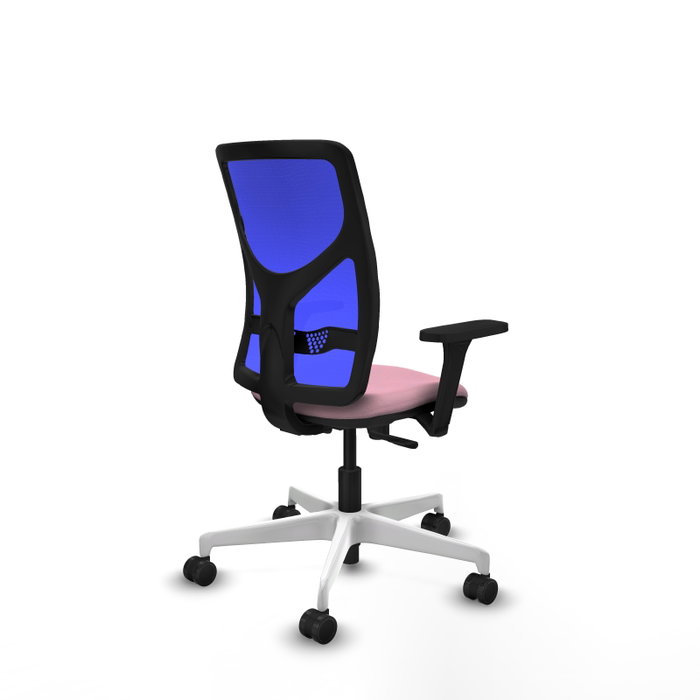 PIQUERAS Y CRESPO Silla de oficina Motilla con mecanismo Sincro, Rosa y Azul