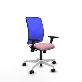 PIQUERAS Y CRESPO Silla de oficina Motilla con mecanismo Sincro, Rosa y Azul