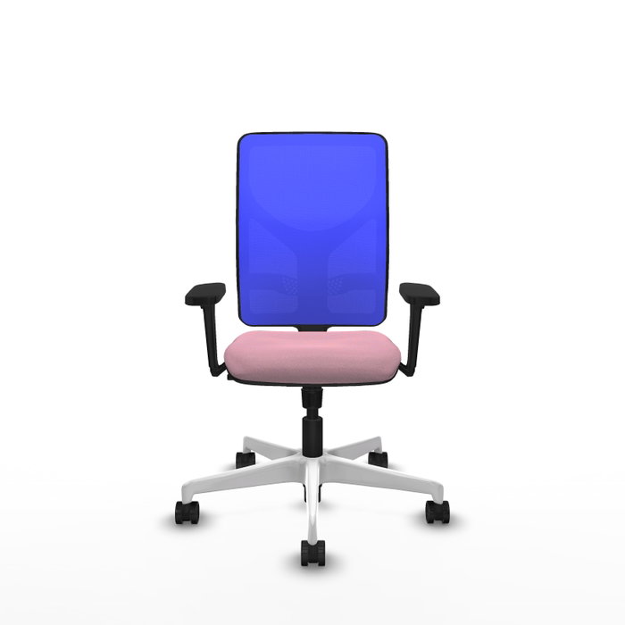 PIQUERAS Y CRESPO Silla de oficina Motilla con mecanismo Sincro, Rosa y Azul