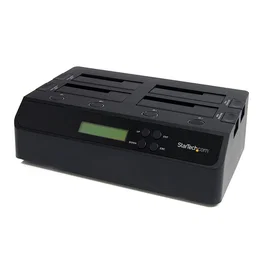 StarTech.com Clonador Borrador Autónomo USB 3.0 / eSATA a SATA de 4 Bahías para Discos Duros y SSDs - Docking Station 1:3 - Sanitizador