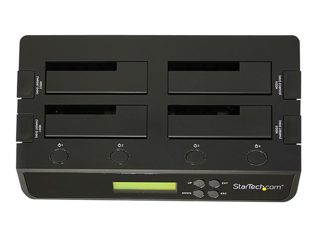 StarTech.com Estación Duplicadora Autónoma de Discos Duros para Clonación 4 Bahías SATA IDE eSATA USB 3.0 Base Dock HDD Compatible con Windows Linux Mac OS