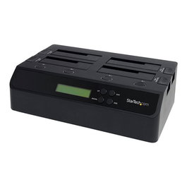 StarTech.com Estación Duplicadora Autónoma de Discos Duros para Clonación 4 Bahías SATA IDE eSATA USB 3.0 Base Dock HDD Compatible con Windows Linux Mac OS