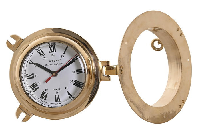 DKD Home Decor Reloj de Pared Vintage Dorado 7 x 23 x 23 cm