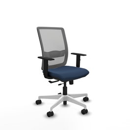 PIQUERAS Y CRESPO Silla de oficina Haches con mecanismo Sincro/Traslack Azul marino y Gris