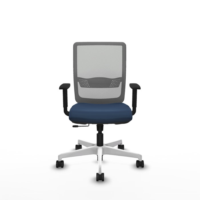PIQUERAS Y CRESPO Silla de oficina Haches con mecanismo Sincro/Traslack Azul marino y Gris