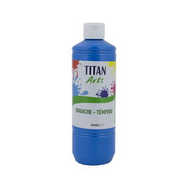 Tempera Titan Arts Creative Escolar 500Ml Azul Cian